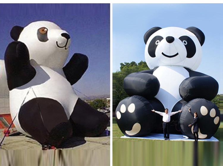 临桂充气熊猫展示
