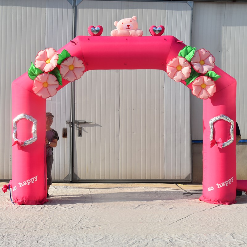 临桂粉色婚礼拱门